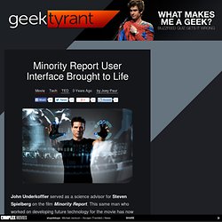 News - Minority Report User Interface Brought to Life