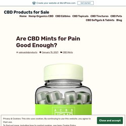 Are CBD Mints for Pain Good Enough? – CBD Products for Sale