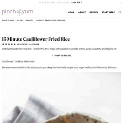 15 Minute Cauliflower Fried Rice Recipe