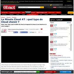 La Minute Cloud #7 : quel type de Cloud choisir ?