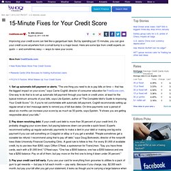 15-minutes-fixes-credit-score-creditcards: Personal Finance News from Yahoo! Finance