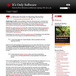 5 Minute Guide to Spring Security