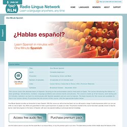 One Minute Spanish — Radiolingua