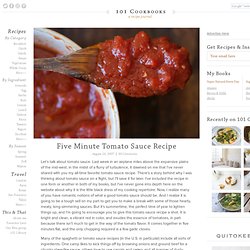 Five Minute Tomato Sauce Recipe