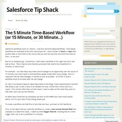 The 5 Minute Time-Based Workflow (or 15 Minute, or 30 Minute…)