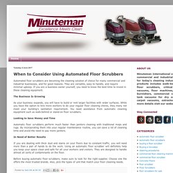 When to Consider Using Automated Floor Scrubbers
