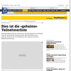 Dies ist die «geheime» Teilnehmerliste