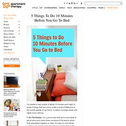 5 Things To Do Before You Go To Bed