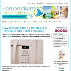 How to Clean Fast: 45 Minutes to a Tidy House {The Timer Challenge}