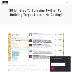 20 minutes to scraping twitter - no coding!