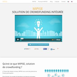 Crowdfunding en infographie - MIPISE