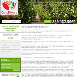 Miracle Fruit Research