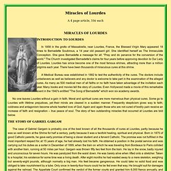 Miracles of Lourdes