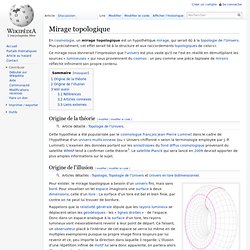 Mirage topologique