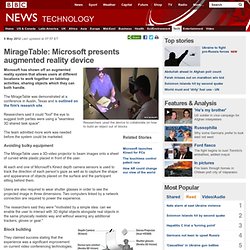 News - MirageTable: Microsoft presents augmented reality device