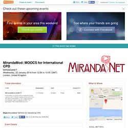 MirandaMod: MOOCS for International CPD Tickets
