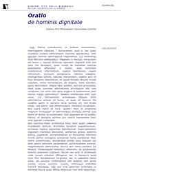 Oratio de hominis dignitate