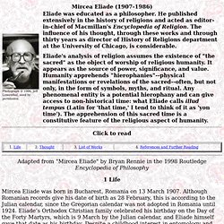 Mircea Eliade-biography etc.