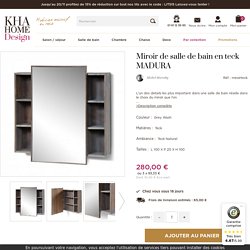 Miroir de salle de bain en teck MADURA - Kha Home Design