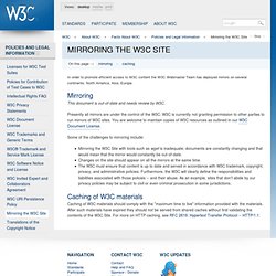 Mirroring the W3C Site
