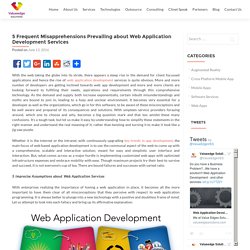 5 Frequent Misapprehensions Prevailing about Web Application Development Services - Value Edge Solutions Blog