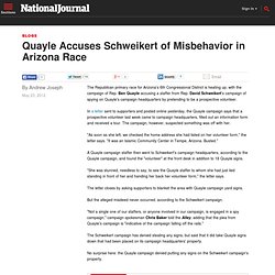 Quayle Accuses Schweikert of Misbehavior in Arizona Race