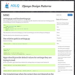 Misc — Django Design Patterns