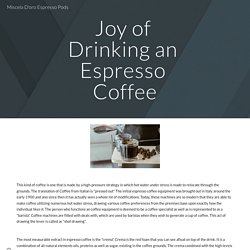 Miscela D'oro Espresso Pods
