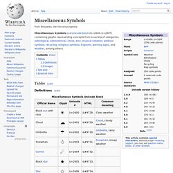 Miscellaneous Symbols - Wikipedia, the free encyclopedia - Flock