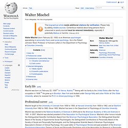 Walter Mischel