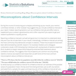 Misconceptions about Confidence Intervals - Statistics Solutions
