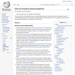 List of common misconceptions