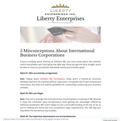 5 Misconceptions About International Business Corporations