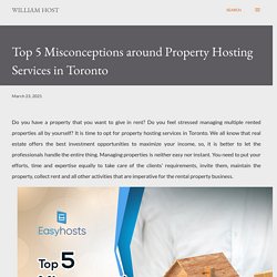 Top 5 Misconceptions around Property Hosting Services in Toronto