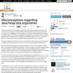 Misconceptions regarding Java heap size arguments