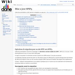 Mise a jour SPIP3 — Wiki Dane (ex wikitice)