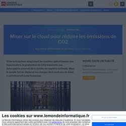 Miser sur le cloud pour réduire les émissions de CO2