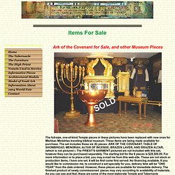 Mishkan Ministries Museum Pieces for Purchase