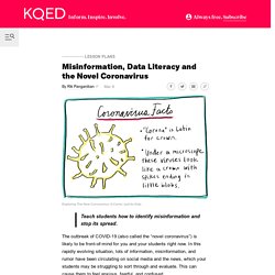 Misinformation, Data Literacy and the Novel Coronavirus