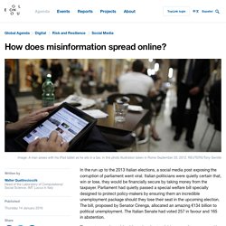 How does misinformation spread online?