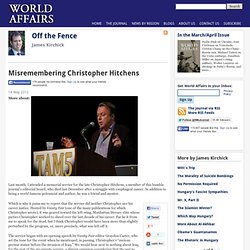 Misremembering Christopher Hitchens