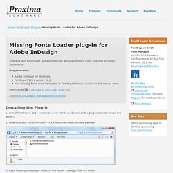 Missing Fonts Loader Plug-in for Adobe InDesign