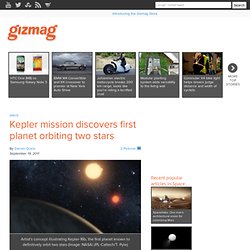 Kepler mission discovers first planet orbiting two stars - Image 1 of 2