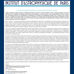 Euclid à la recherche de l'Univers sombre