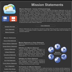 Mission Statements ***