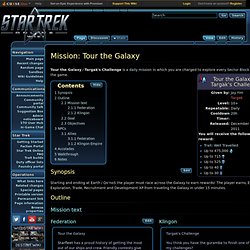 Mission: Tour the Galaxy