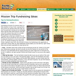 Mission Trip Fundraising Ideas