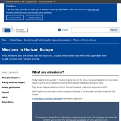 Missions in Horizon Europe