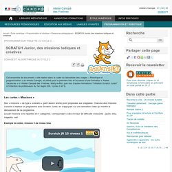 SCRATCH Junior, des missions ludiques et créatives - L'Atelier Canopé 78 – Marly-le-Roi