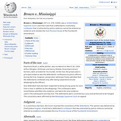 Brown v. Mississippi